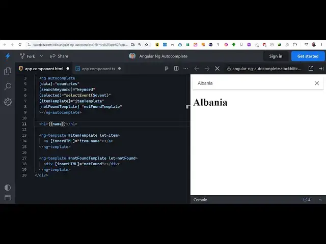 Video thumbnail for Angular angular-ng-autocomplete Library Example to Build Material Autocomplete Form Field in Browser