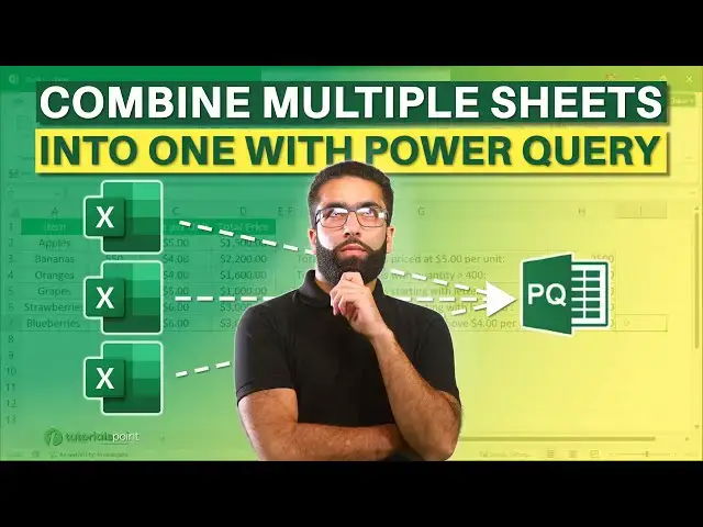 'Video thumbnail for Combine Multiple Excel Sheets into One with Power Query #Tutorialspoint'