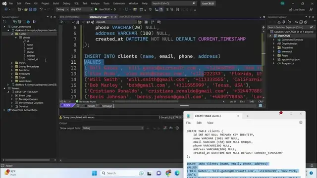 Video thumbnail for Build a C# ASP.NET Core User CRUD Web App Using SQL Server Database & Razor in Browser