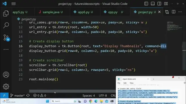 Video thumbnail for Python 3 Tkinter Script to Build Youtube Video Thumbnail Downloader GUI Desktop App