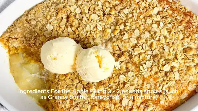 Video thumbnail for Apple crumble recipe