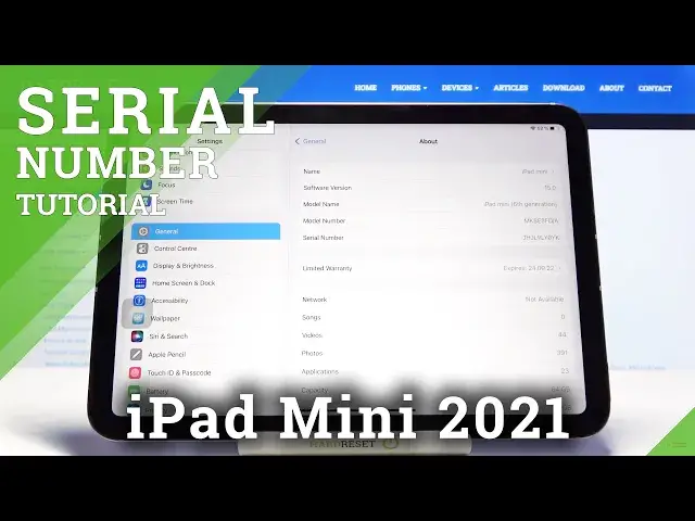 'Video thumbnail for How to Check Serial Number in iPad Mini 2021 – Find SN'