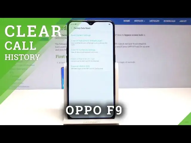 'Video thumbnail for How to Reset Calls & Contacts in OPPO F9 - Delete Call History'