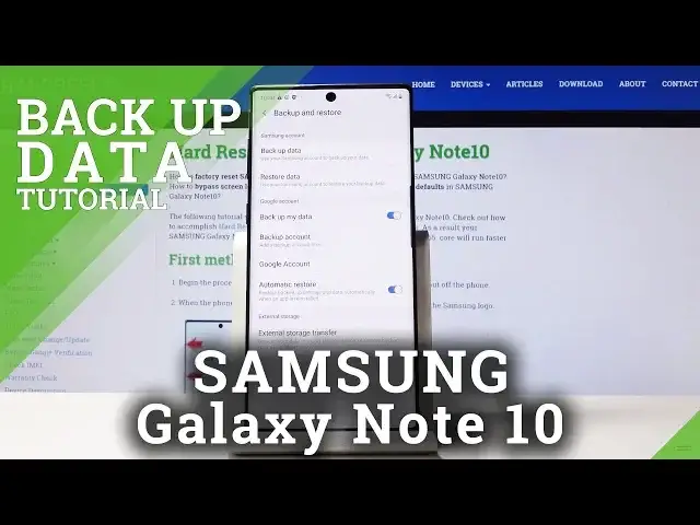 Video thumbnail for How to Enable Backup Data in SAMSUNG Galaxy Note 10 - Add Google Backup Account