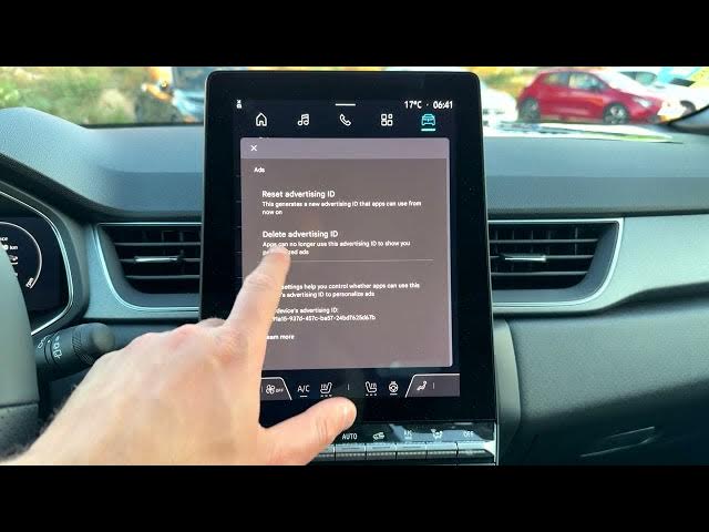 Video thumbnail for Renault Captur – How to Delete Advertising ID