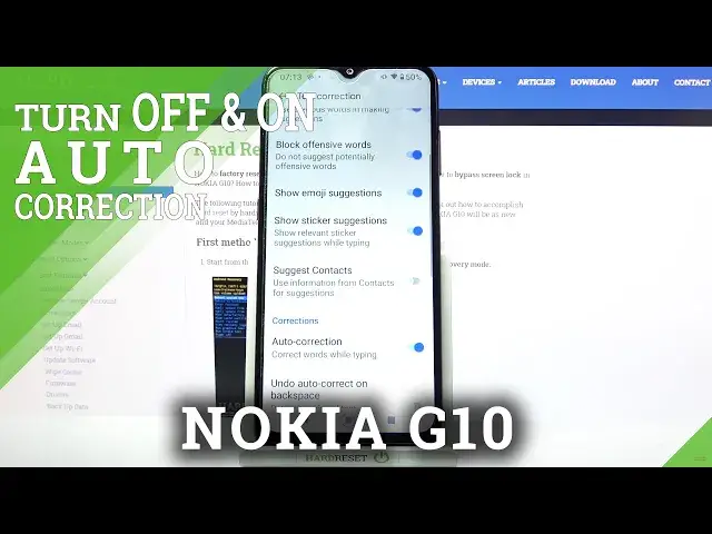 Video thumbnail for How to Enter Text Correction Options in NOKIA G10 - Open Text Correction Options