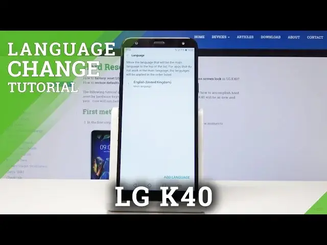 'Video thumbnail for How to Change Language in LG K40 - Language Settings'