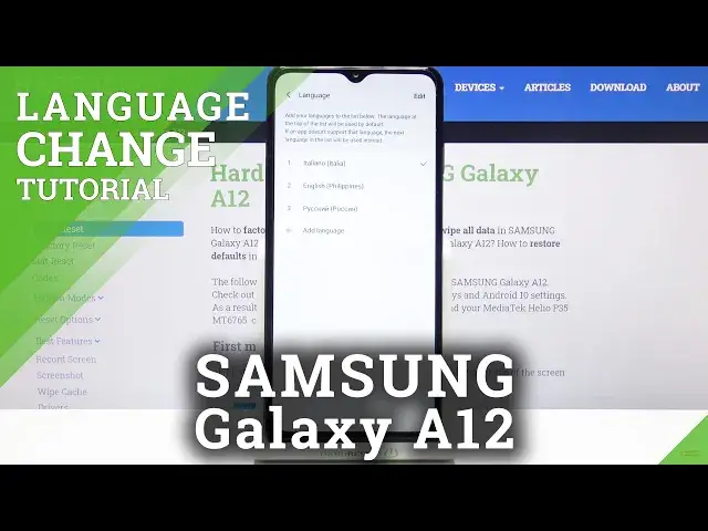 Video thumbnail for How to Change System Language in SAMSUNG Galaxy A12 – Language Settings