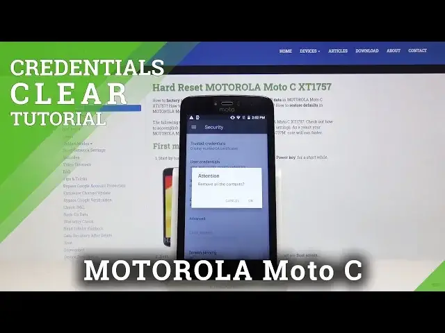 'Video thumbnail for How to Clear Erase Credentials on MOTOROLA Moto C - Remove Licenses'