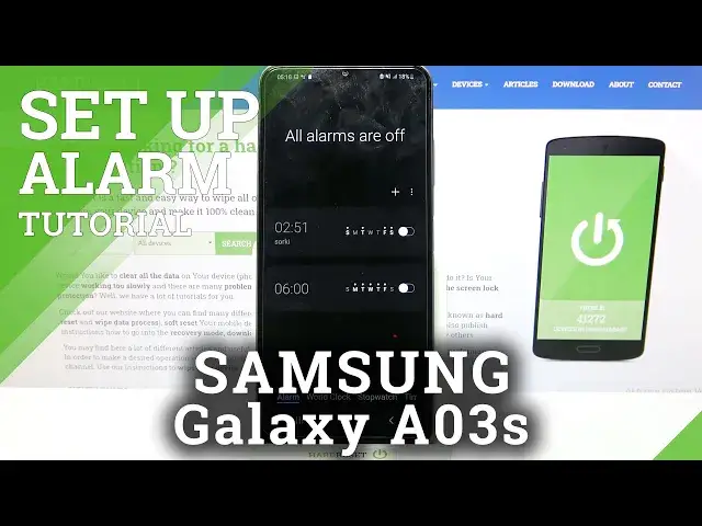 'Video thumbnail for How to Set Up Alarm Clock on SAMSUNG Galaxy A03S – Alarm Clock Settings'