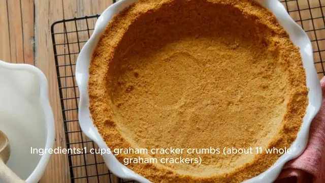 Video thumbnail for Graham cracker crust recipe