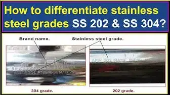 Video thumbnail for How do we differentiate stainless steel grades SS 202 & SS 304?/ Test for 202 & 304 steel grades.