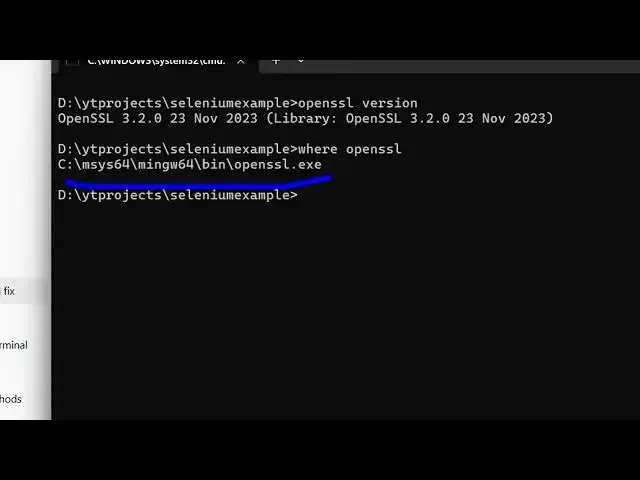Video thumbnail for How to Check openssl version & location in Terminal