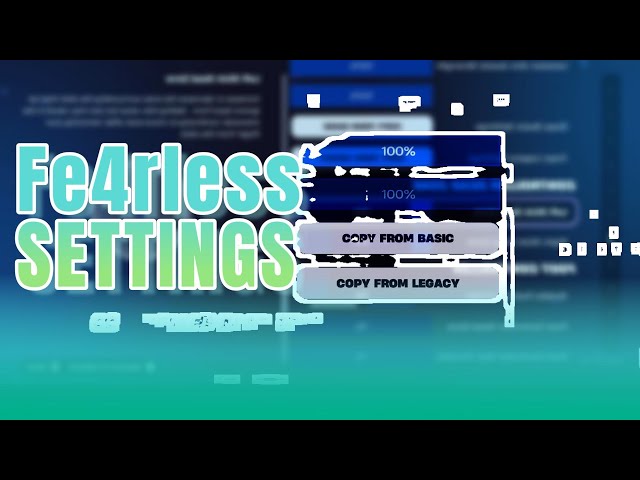 Video thumbnail for Fe4rless Settings