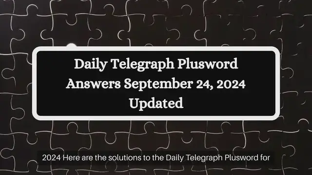 Video thumbnail for Daily Telegraph Plusword Answers September 24, 2024 Updated