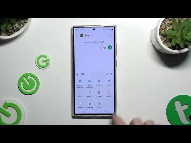 'Video thumbnail for How to Add Photo To Your Text Message on SAMSUNG Galaxy S24 Ultra'