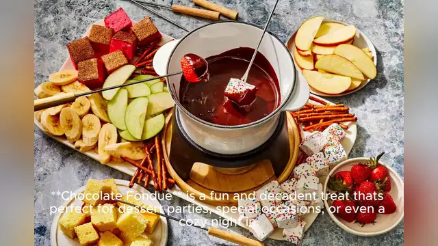 Video thumbnail for chocolate fondue recipe