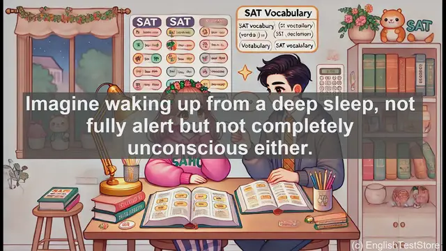 Video thumbnail for 5000 Must Know SAT Vocabulary - SAT Vocabulary: Understanding 'Semiconscious'