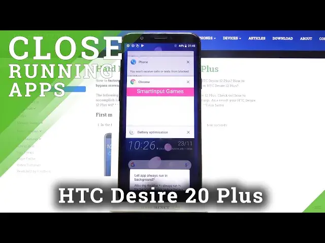 'Video thumbnail for How to Close Running Applications on HTC Desire 12 Plus - Turn Off Running Apps in Background'
