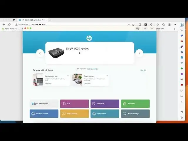 Video thumbnail for HP Envy 4520 series   Change system language