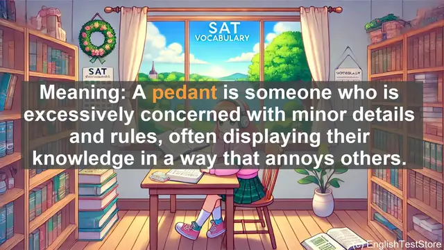 Video thumbnail for 5000 Must Know SAT Vocabulary - SAT Vocabulary: Understanding the Word 'Pedant'