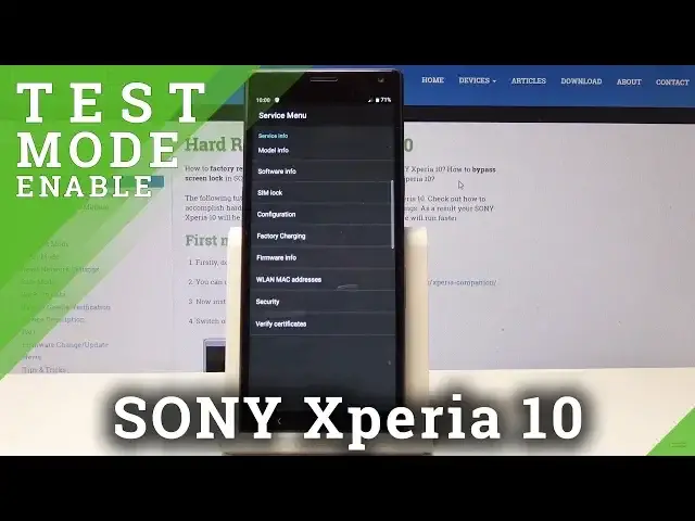 Video thumbnail for How to Enter Test Mode in SONY Xperia 10 - SONY Service Menu