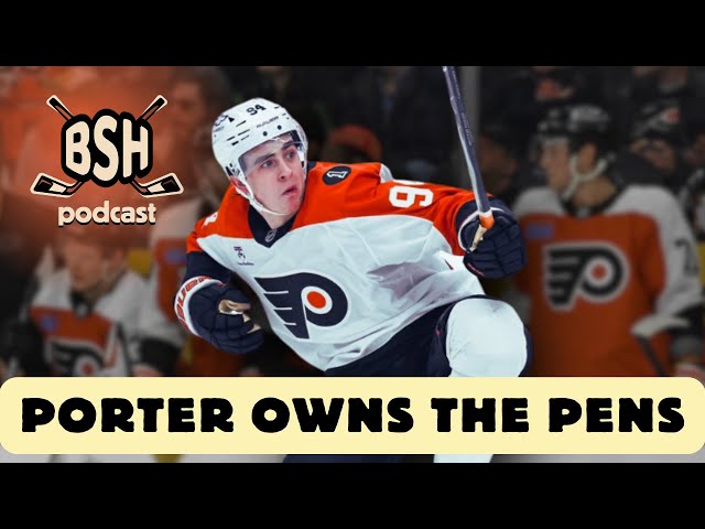 Video thumbnail for Porter Martone owns Penguins in Game 1 | BSH Podcast | A Philadelphia Flyers Show