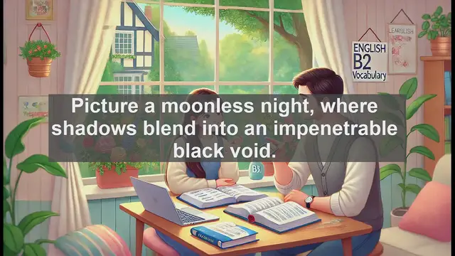 Video thumbnail for 1500 Must Know CEFR B2 Vocabulary - Exploring the Word 'Darkness': Meanings, Origins, and Usage