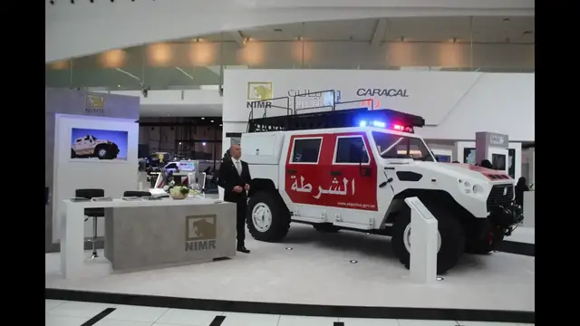 'Video thumbnail for NIMR ISNR 2016 Ajban 440 police protected vehicle Ajban ISV SWAT assault ladder 4x4 armored vehicle'