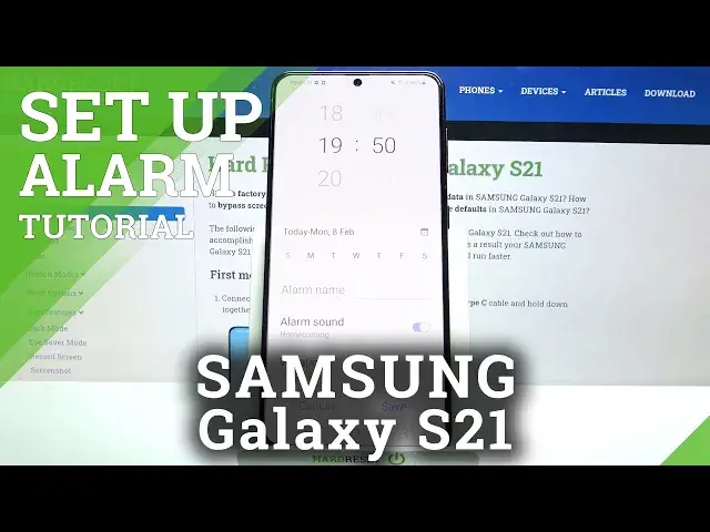 'Video thumbnail for How to Set Up Alarm Clock on SAMSUNG Galaxy S21– Alarm Clock Settings'