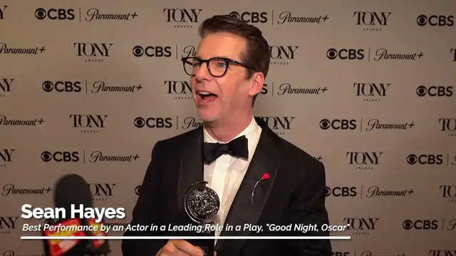 'Video thumbnail for Video: Sean Hayes Celebrates Tony Win for 'Best Leading Actor in a Play''