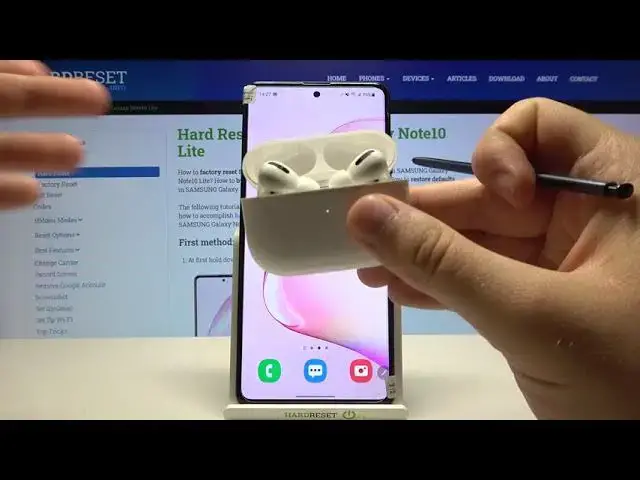Video thumbnail for How to Pair AirPods Pro with Samsung Galaxy Note 10 Lite? Apple Earbuds