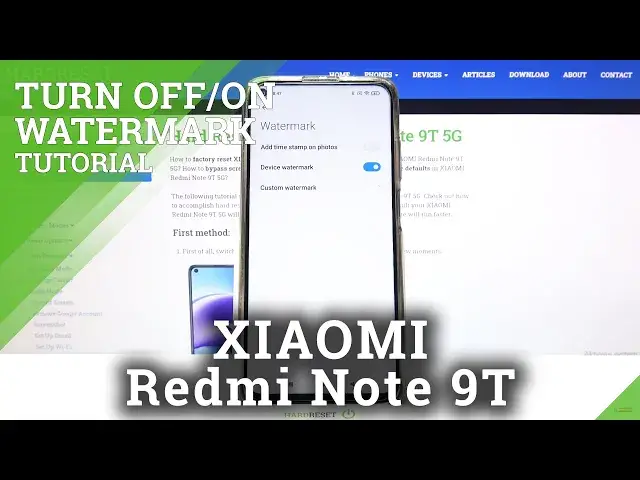 'Video thumbnail for How to Enable / Disable Camera Watermark in Xiaomi Redmi Note 9T - Sign Pictures with Watermark'