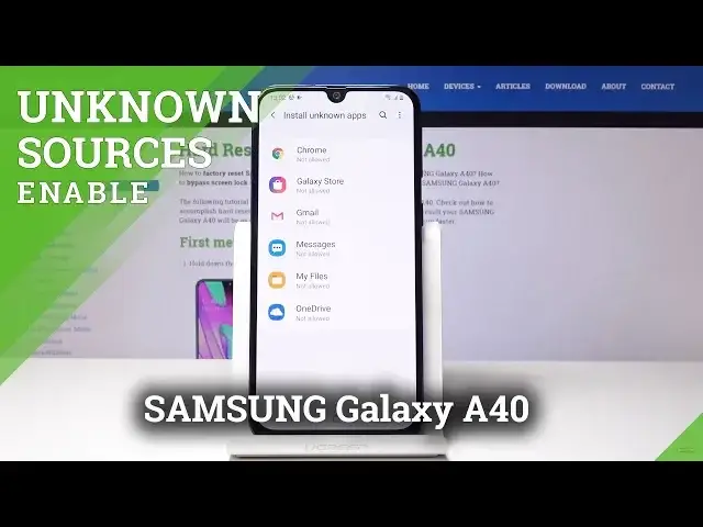 'Video thumbnail for How to Allow Unknown Sources on Samsung Galaxy A40 - Application Installation'