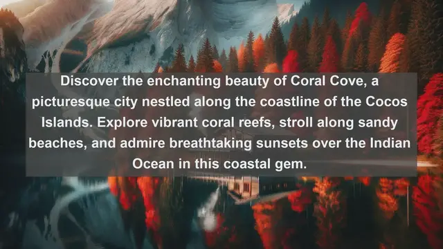 Video thumbnail for Captivating Charm: Top 10 Beautiful Cities in Cocos Islands