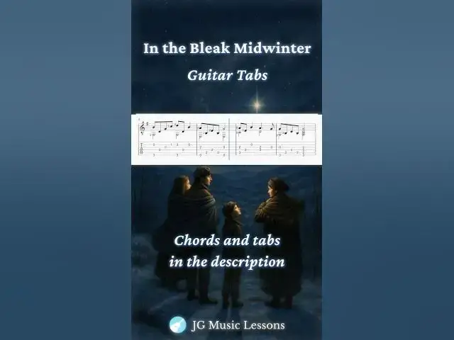 Video thumbnail for In the Bleak Midwinter guitar tabs 🎸