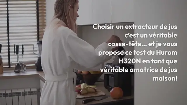 Video thumbnail for Test de l’extracteur de jus Hurom H320N
