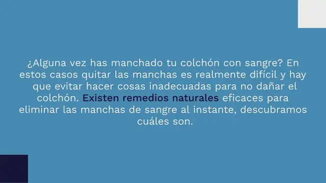 Video thumbnail for Manchas de sangre en el colchón, el remedio natural para eliminarlas al instante