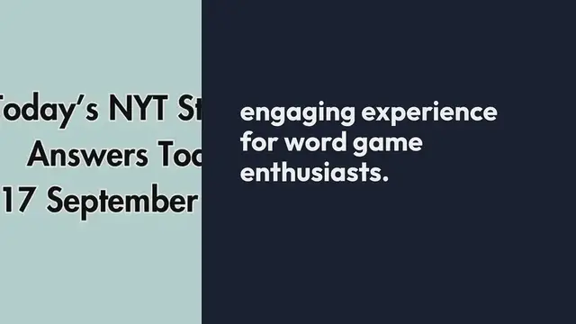 Video thumbnail for NYT Strands Answers Today 17 September 2024