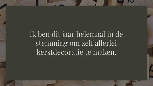 Video thumbnail for Kerstbal van Scrabble letters maken