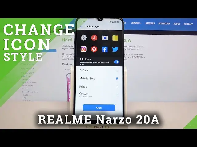 'Video thumbnail for How to Change Icon Style in REALME Narzo 20A – Customize Icons'