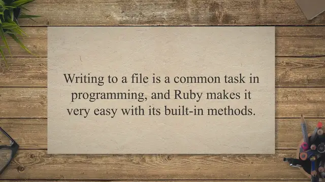 Video thumbnail for How To Write To A File In Ruby
