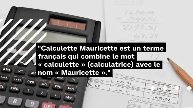 Video thumbnail for Calculette Mauricette