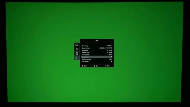 Video thumbnail for How To Find Serial Number In Optoma HD146X