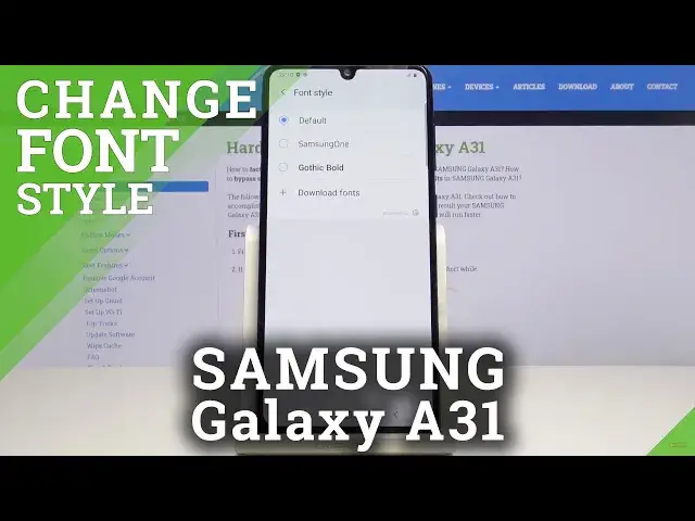 'Video thumbnail for How to Change Font Style in SAMSUNG Galaxy A31  - Customize Font Look'