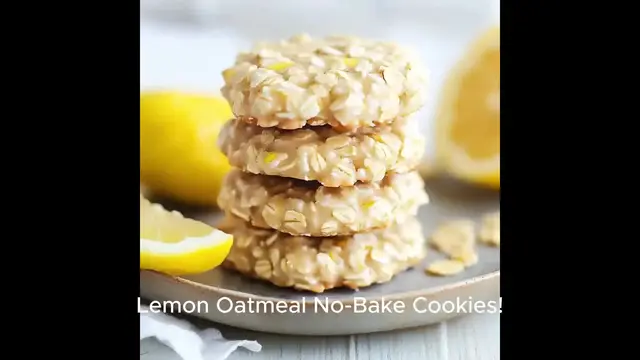 'Video thumbnail for Lemon Oatmeal No-Bake Cookies'
