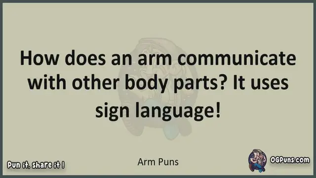 Video thumbnail for Arm - Jokes, Puns, Wordplays, and Laughter