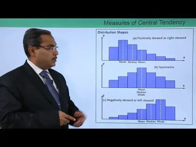 Video thumbnail for Machine Learning - Data Description - Measures of Central Tendency  Distribution Shapes