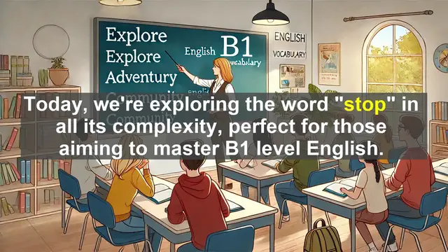 Video thumbnail for 2500 Must Know CEFR B1 Vocabulary - The Power of 'Stop': Mastering a Versatile English Word