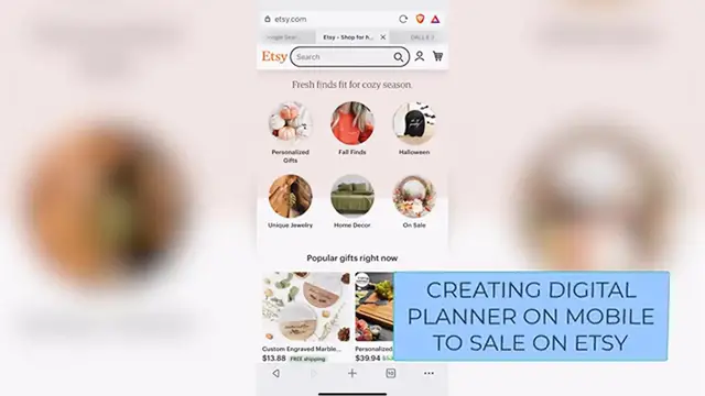 'Video thumbnail for How To Create Digital Planner On Mobile To Sell on Etsy (Step by Step)  Phone Calendar'